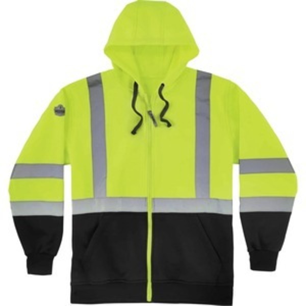 Ergodyne Sweatshirt, Hooded, 5X, Lime EGO21849